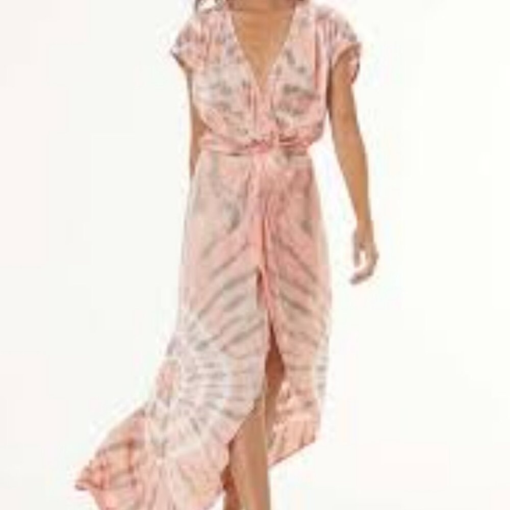 Young Fabulous & Broke Stephanie dress tiedye gold pink NWT